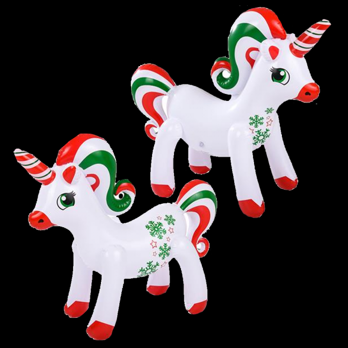 Inflating christmas unicorn mylar balloon!!! Christmas Unicorn Inflate- White | GlowUniverse.com
