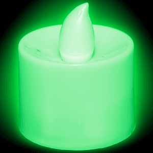 Light Up Tea Light Candles LED- Green