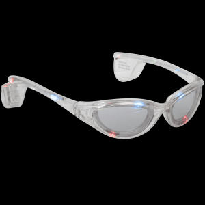 LED Flashing Eyeglasses - Clear
