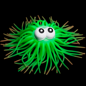 LED 3" Two-Tone Light-Up Puffer With Eyes- Green