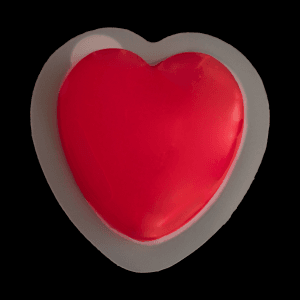 Glow in the Dark Badge Heart - Red