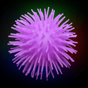 LED Flashing Pom-Pom Ball- Purple