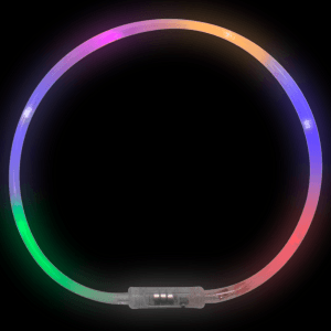 22 Inch Rainbow Flashing LED Necklace