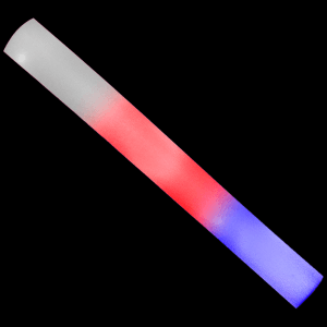 LED Light-Up Red-White-Blue Foam Baton