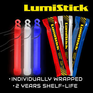 6" Emergency Sticks -Red, White & Blue (36 pack)