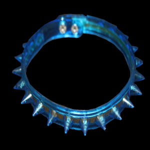 LED Light Up Spike Choker Necklace - Blue