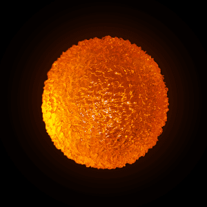 2.5" Light-Up Crystal Ball- Orange