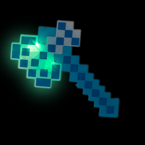 Light Up Pixel Axe (Dark Blue & Light Blue)