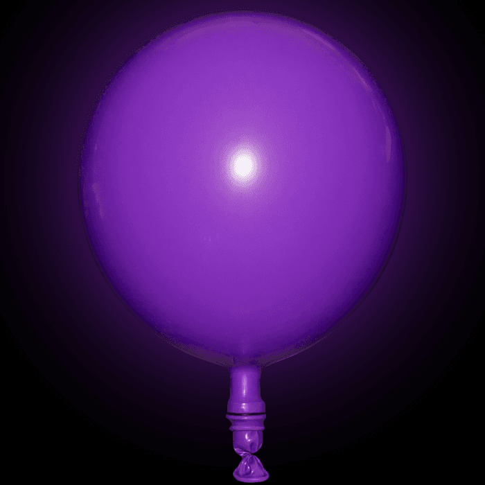 LED Light Up 14 Inch Blinky Balloons - White Purple