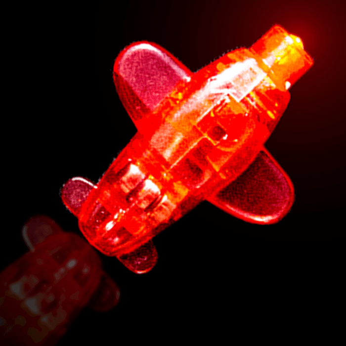 1.5" Light-Up Plane Finger Lights- Red