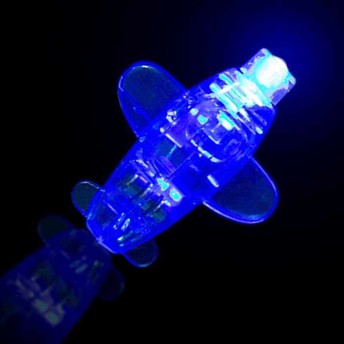 1.5" Light-Up Plane Finger Lights- Blue