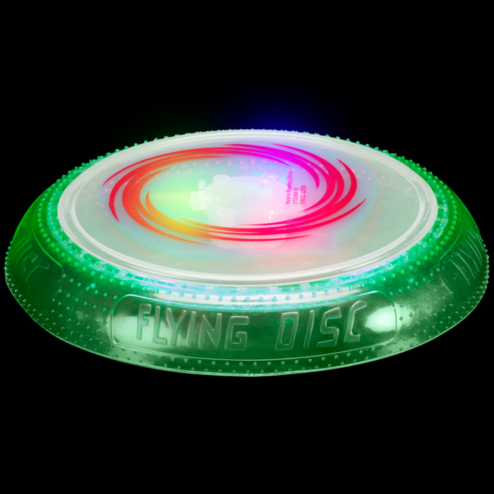 LED Rainbow Flying Disc/Frisbee- Green