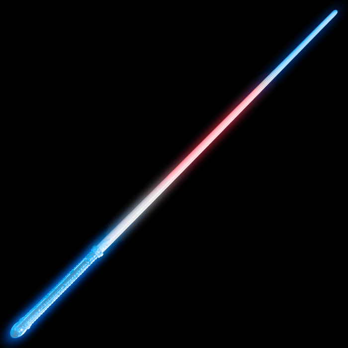 LED Light-Up Red White and Blue Saber Sword