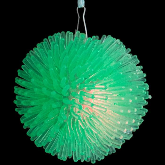 LED Light-Up Pom Pom Necklace - Green