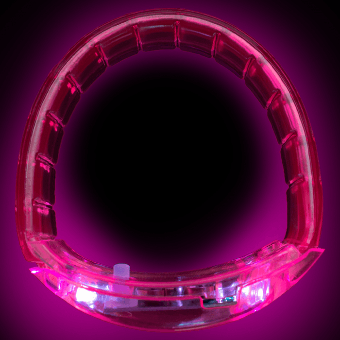 LED Light Up Bangle Bracelets - Pink