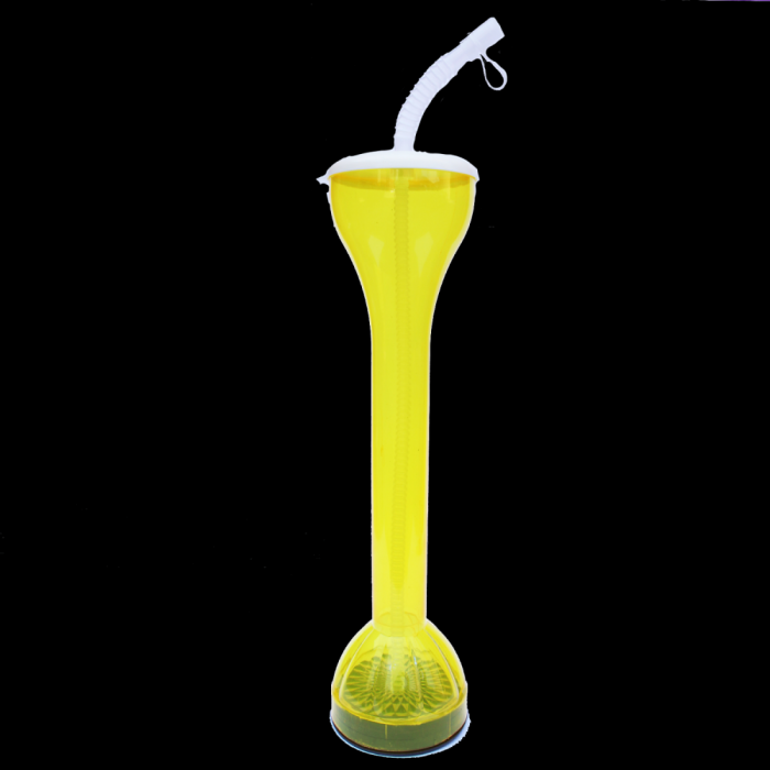 17oz Flashing Light-Up Yard Glass - Yellow (14" tall)