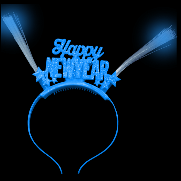 Light-Up Happy New Year Headband- Blue
