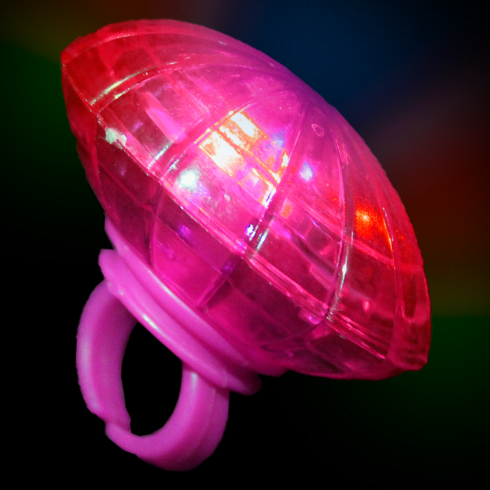 Light-Up Flashing Supersized Ring- Pink