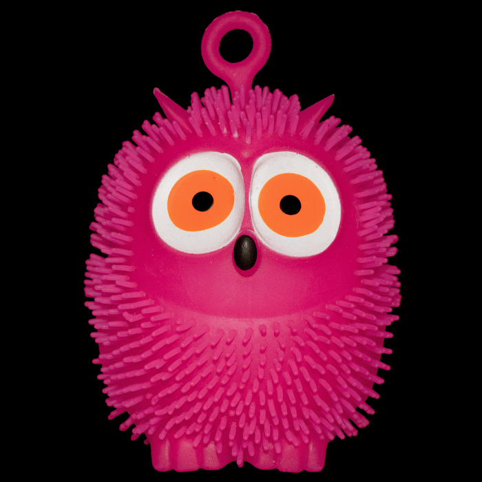 4" Light-Up Flashing Owl Puffer- Pink