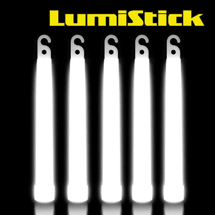 6'' Premium Glow Sticks - White