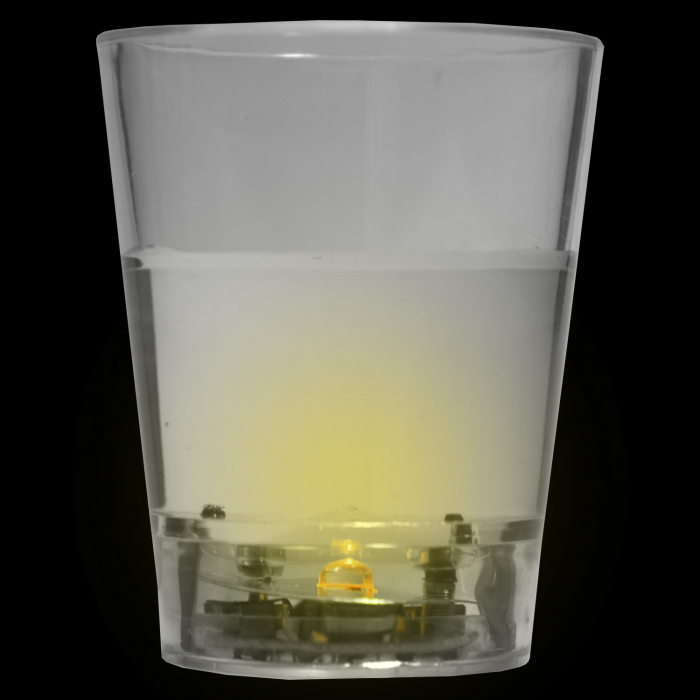 LED Light Up Liquid Activated Shot Glass - Yellow