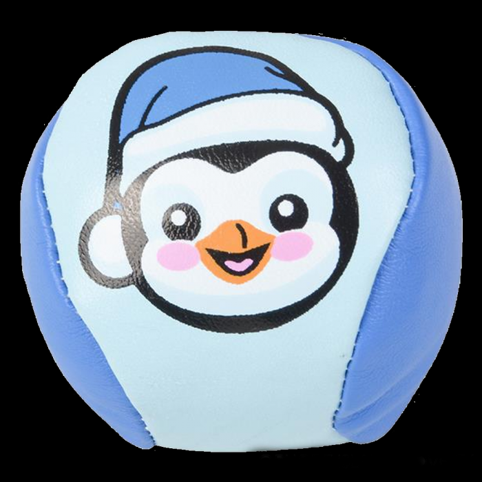 2" Christmas Kickball- Blue w/ Blue Hat