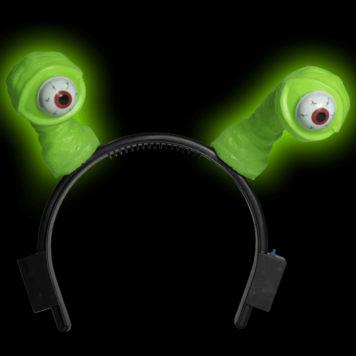 LED Flashing Eyeball Headband- Green