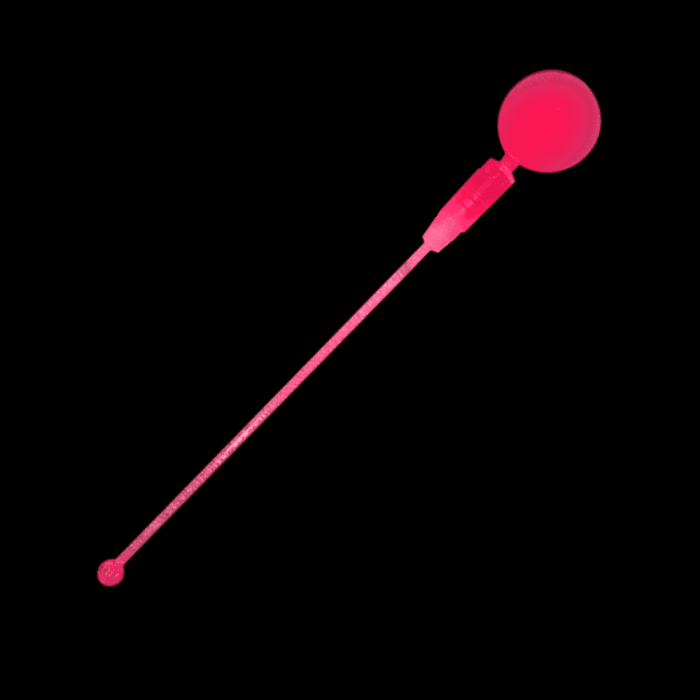 LED Light Up Circle Cocktail Stirrers - Red