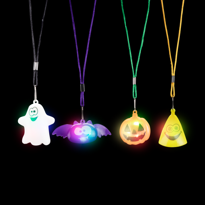 Lumistick Light Up Flashing Bright Colors LED Light-Up Halloween Necklace lot