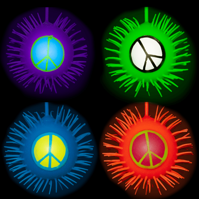 LED Peace Sign Puffer YoYo Balls