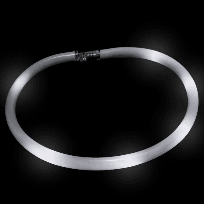 20" Light-Up Flashing Tube Necklace- White