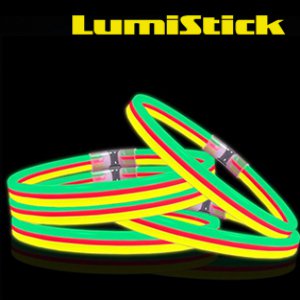 22'' Triple Wide Glowstick Necklaces - Red Yellow and Green