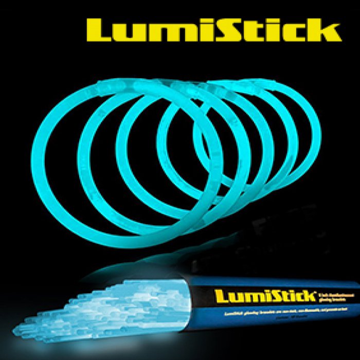 8 Inch Glowstick Bracelets - Aqua