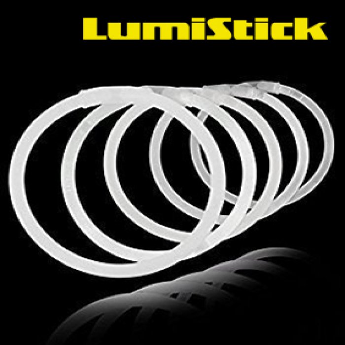 9 Inch Glow Stick Bracelets - White