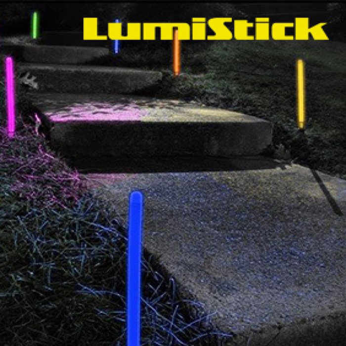 12 Inch Glowing Ground Stakes - 5 Color Mix