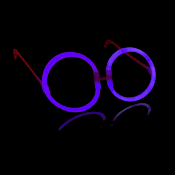 Glow Eyeglasses - Round - Purple