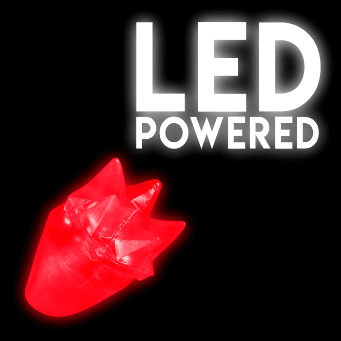 LED Flashing Spike Ring- Red