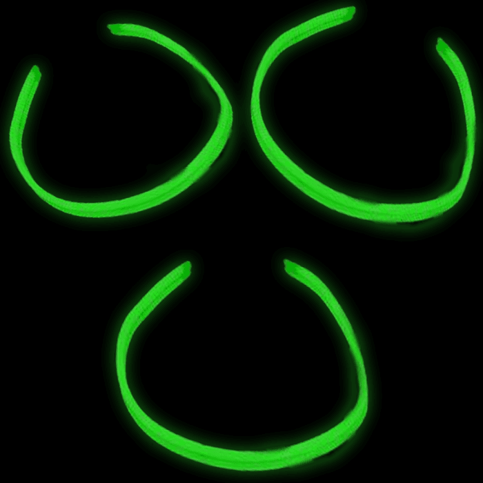 22'' Twister Glowstick Necklaces - Green