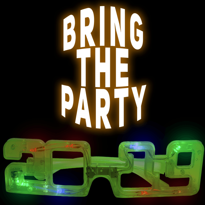2019 Light-Up LED Glasses- Green