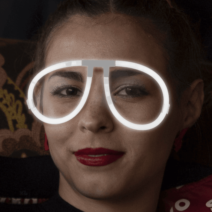 Glow Eyeglasses - Aviator - White