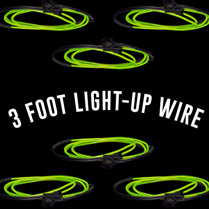 3 Foot Light-Up EL Wire - Green