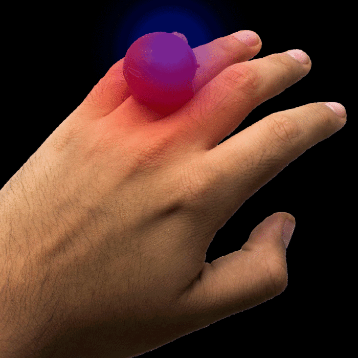 LED Flashing Jelly Ring- Red