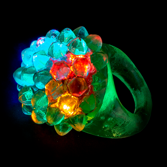 LED Flashing Bumpy Ring- Green