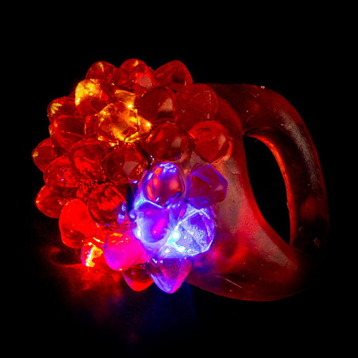LED Flashing Bumpy Ring- Red