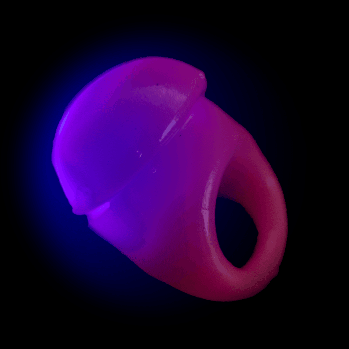 LED Flashing Jelly Ring- Pink