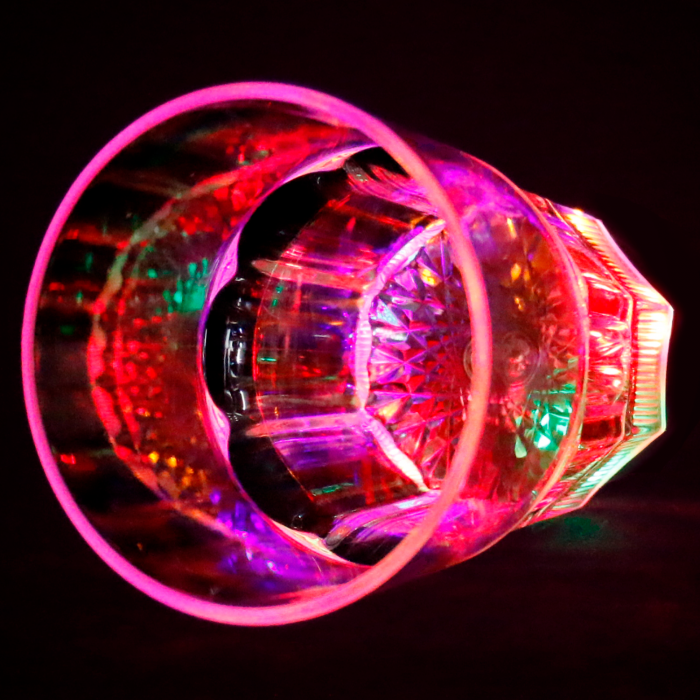 LED Flashing 8oz Whiskey Glass