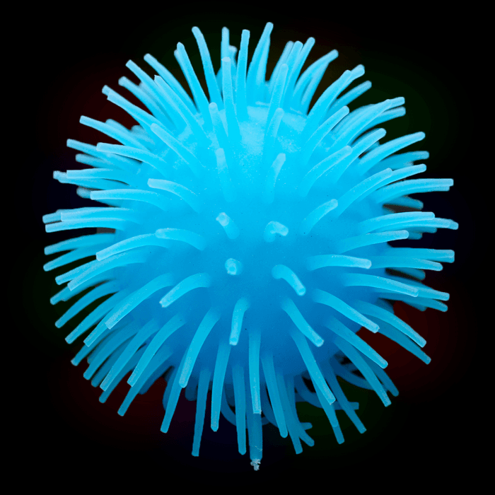 LED Flashing Pom-Pom Ball- Blue