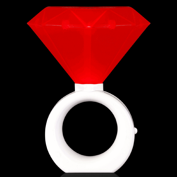 8" LED Diamond Ring Light- Red