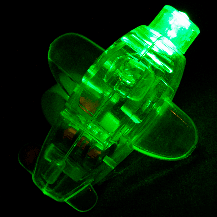 1.5" Light-Up Plane Finger Lights- Green