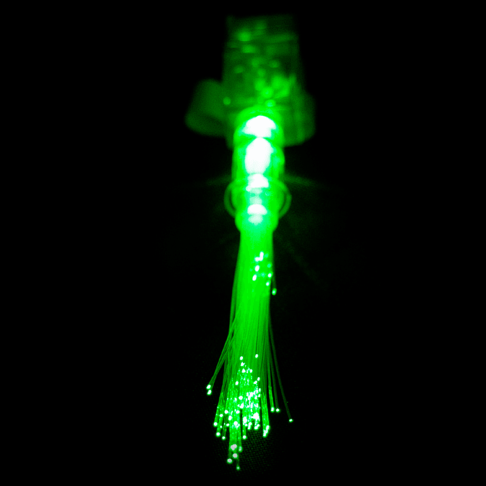 4.75" Light-up Fiber Optic Finger Lights- Green